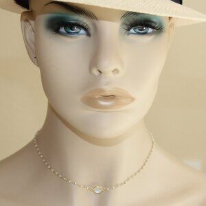 Ela Rae Moonstone and Pearls Necklace. Stunning 14k GF